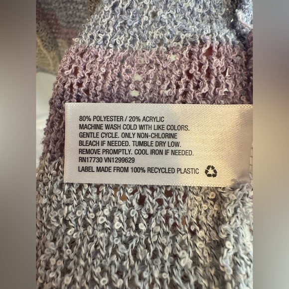 Knox Rose Lavender Blue Long Duster Cardigan Sweater M - Picture 4 of 5